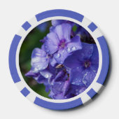 paarse bloem foto poker chips (Achterkant)