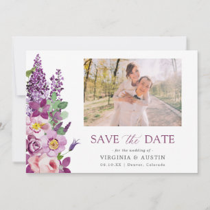 Paarse Bloem Foto Save The Date