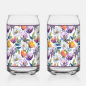 Paarse Bloem Frisdrank Glas (Links)