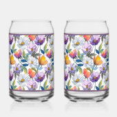 Paarse Bloem Frisdrank Glas (Rechts)