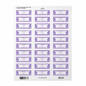 Paarse bloem geaccentueerd etiket (Full Sheet)