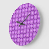Paarse Bloem Geometrisch Patroon Grote Klok (Hoek)