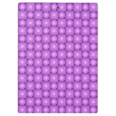 Paarse Bloem Geometrisch Patroon Klembord (Achterkant)