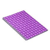 Paarse Bloem Geometrisch Patroon Notitieboek (Rechterzijde)