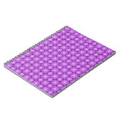 Paarse Bloem Geometrisch Patroon Notitieboek (Linkerzijde)