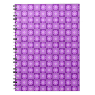 Paarse Bloem Geometrisch Patroon Notitieboek