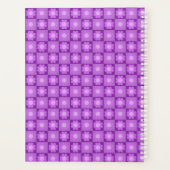 Paarse Bloem Geometrisch Patroon Planner (Achterkant)