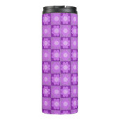 Paarse Bloem Geometrisch Patroon Thermosbeker (Achterkant)