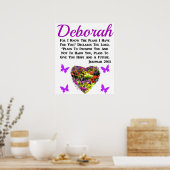 PAARSE BLOEM GEPERSONALISEERDE JEREMIA 29:11 POSTER (Keuken)