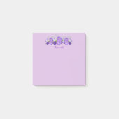 Paarse Bloem Gepersonaliseerde Post it Notities 3x Post-it® Notes (Voorkant)