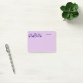 Paarse Bloem Gepersonaliseerde Post it Notities 4x Post-it® Notes (Kantoor)