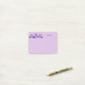 Paarse Bloem Gepersonaliseerde Post it Notities 4x Post-it® Notes (Op bureau)