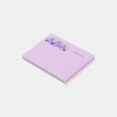 Paarse Bloem Gepersonaliseerde Post it Notities 4x Post-it® Notes (Schuin)