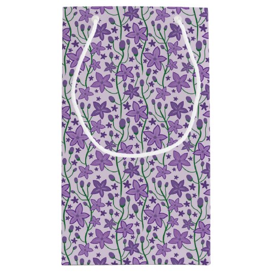 Paarse Bloem Geschenktas Klein Cadeauzakje (Achterkant)