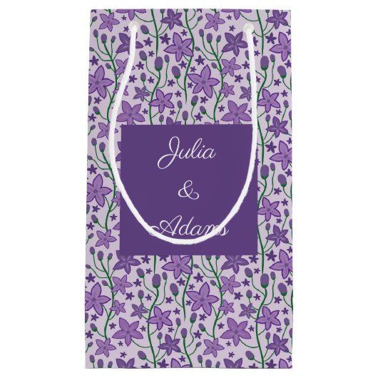 Paarse Bloem Geschenktas Klein Cadeauzakje (Voorkant)