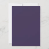 Paarse Bloem Glitter 60e Verjaardag Kaart (Achterkant)