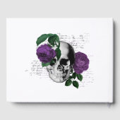 Paarse Bloem Gothic Trouwen Gastenboek (Achterkant)