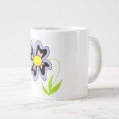 paarse bloem grote koffiekop (Voorkant rechts)