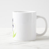 paarse bloem grote koffiekop (Rechts)
