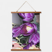 Paarse bloem hangend wandkleed (Voorkant)