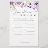 Paarse bloem Hoe oud was de bruid om mee te spelen (Voorkant)