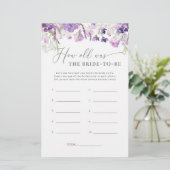 Paarse bloem Hoe oud was de bruid om mee te spelen (Staand voorkant)