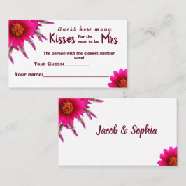 Paarse bloem Hoeveel kussen voor Mrs Shower Plaatskaartje