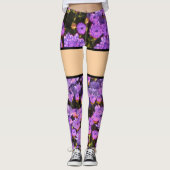 Paarse bloem illusie Leggings (Voorkant)