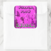 PAARSE BLOEM INDICA VIERKANTE STICKER (Tas)
