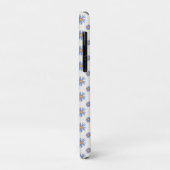 Paarse bloem iPhone / iPad hoes met initialen (Achterkant/links)