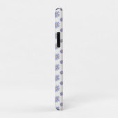 Paarse bloem iPhone / iPad hoes met initialen (Achterkant/rechts)