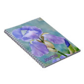 Paarse Bloem Iris Art Journal Personaliseren Notitieboek (Rechterzijde)