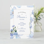 Paarse Bloem Kaart (Staand voorkant)