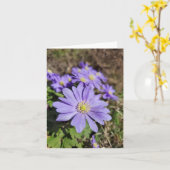 Paarse bloem kaart (Gele Bloem)