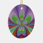 Paarse Bloem Keramisch Ornament (Rechts)
