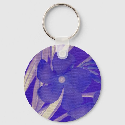 Paarse Bloem Keychain (Voorkant)