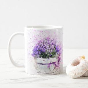 Paarse Bloem Koffiemok