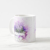 Paarse Bloem Koffiemok (Voorkant links)