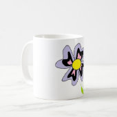 paarse bloem koffiemok (Voorkant links)