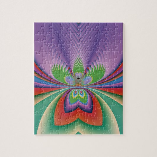 Paarse Bloem Legpuzzel (Verticaal)