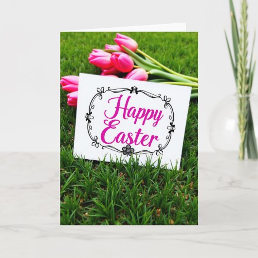 Paarse Bloem Lente Kaart (Voorkant)