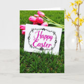 Paarse Bloem Lente Kaart (Gele Bloem)