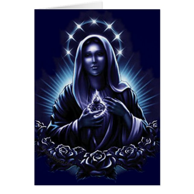 Paarse bloem Maagd Mary (Voorkant)