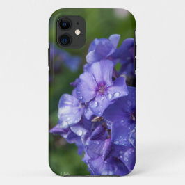 paarse bloem met de ochtenddauw Case-Mate iPhone case