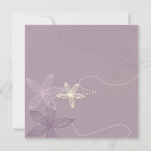 Paarse bloem Modern Vrijgezellenfeest Uitnodigen Kaart (Achterkant)