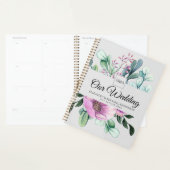 Paarse Bloem Monogram TROUWPLANNER Jonggehuwden Planner (Display)