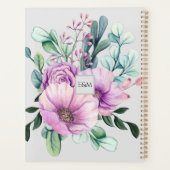 Paarse Bloem Monogram TROUWPLANNER Jonggehuwden Planner (Achterkant)