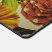 Paarse bloem motief Bureaumat (Hoek)