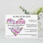 Paarse bloem na bruiloft IDP3 Kaart (Staand voorkant)