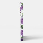 Paarse bloem naadloos patroon aangepast iPhone hoesje (Linkerkant)